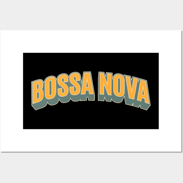 Bossa Nova Groove - Brazilian Rhythmic Logo Apparel Wall Art by Boogosh